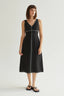 Black V Neckline Long Dress