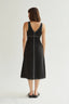 Black V Neckline Long Dress