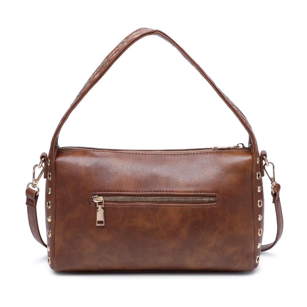 Cognac Studs Hand Bag