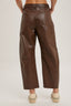 Brown Vegan Leather Pant