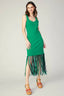 Green Midi Fringes Dress