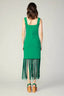 Green Midi Fringes Dress