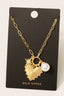 Gold Dipped Heart Charms Necklace