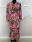 Floral Long Wrap Dresses