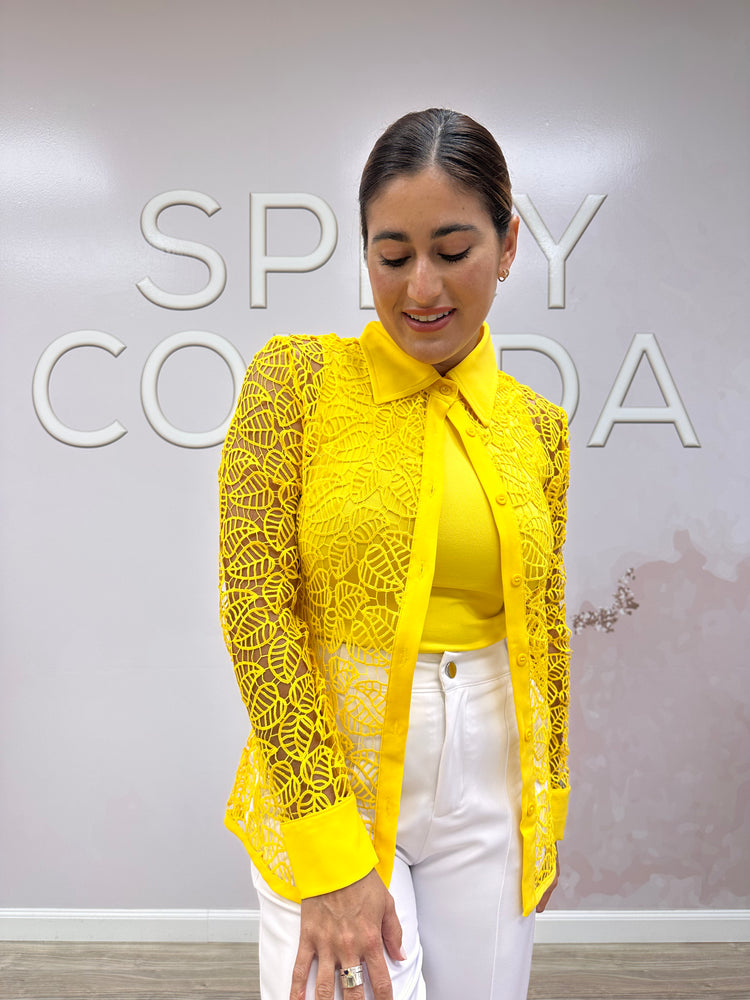
            
                Load image into Gallery viewer, Lace Yellow Top
            
        