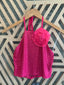 Hot Pink Rhinestone Halter Top