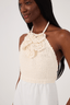 Ivory Crochet Halter Dress