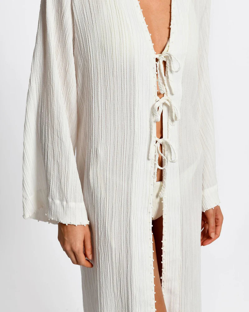 Ivory Beaded Kimono
