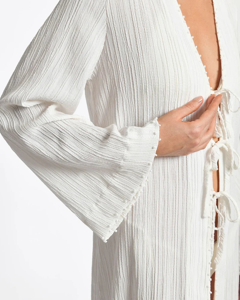 Ivory Beaded Kimono