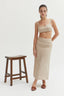 Linen Straight Long Skirt