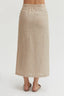 Linen Straight Long Skirt