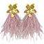 Orchid Feather Earrings