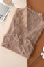 Brown Sheer Lace Turtle Neck Top