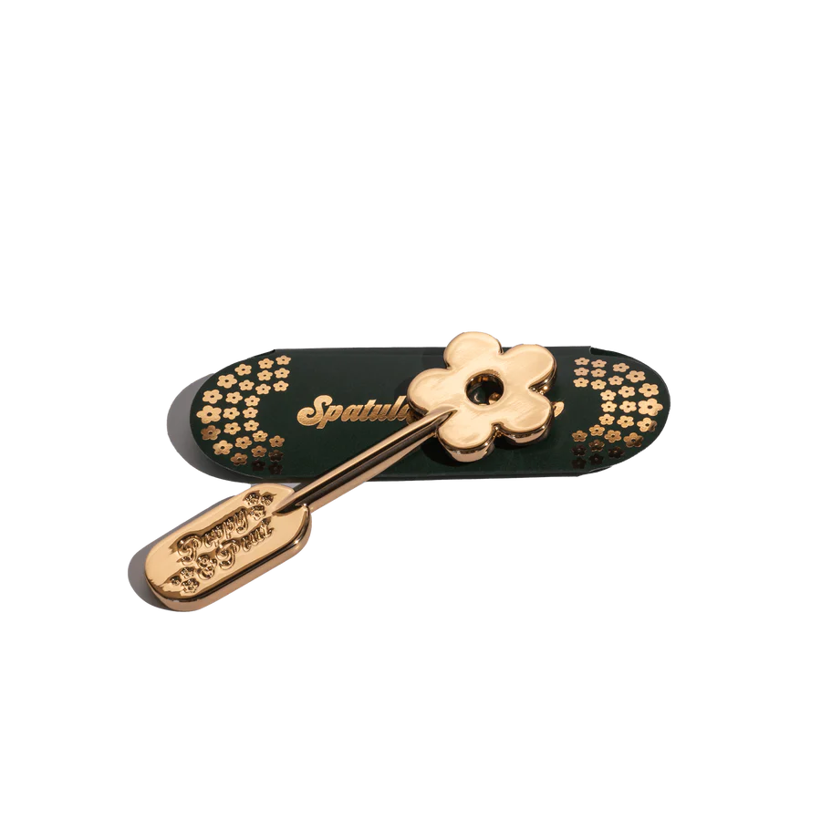 Lip Care Spatula, Gold Daisy
