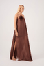 Brown Strapless Long Dress