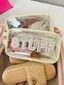 Stuff Clear Large - Beige w/ Beige Rolled Patches