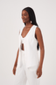 White Linen Vest