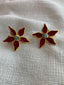 Flower Power Red Earrings