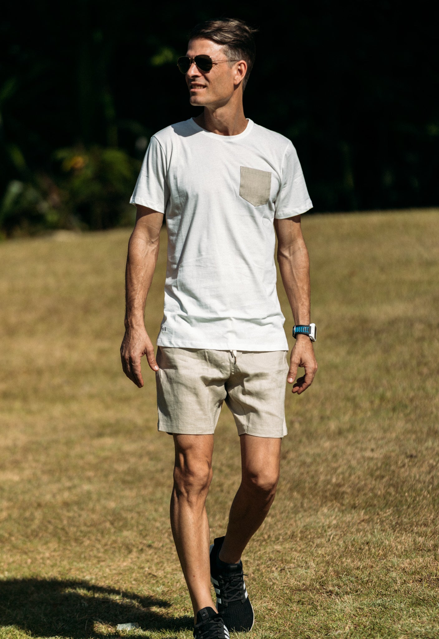Pantalones cortos de lino para hombre