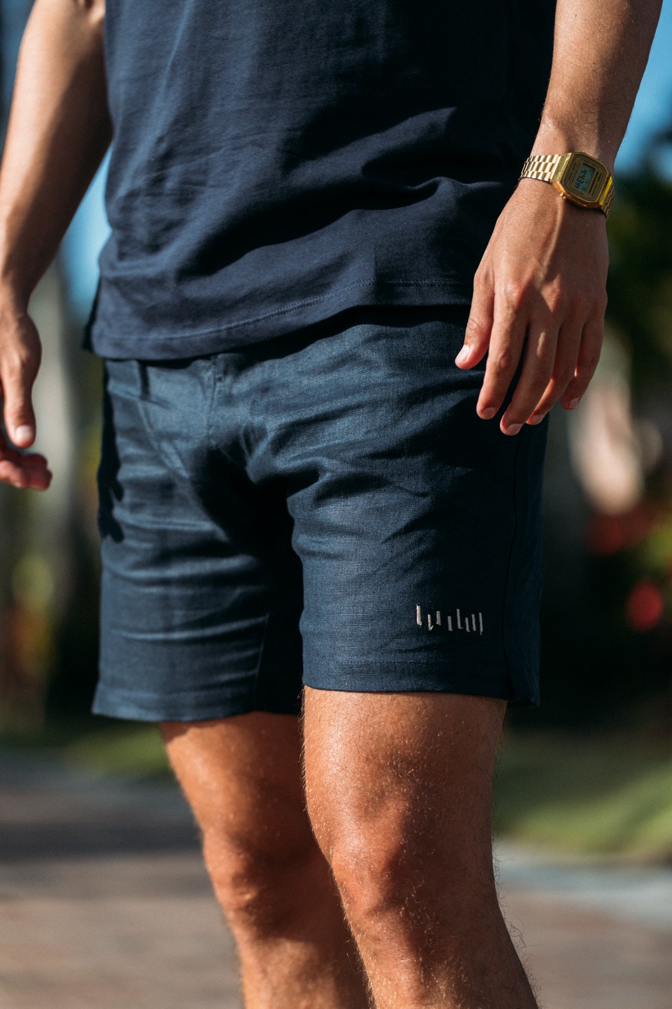 Pantalones cortos de lino para hombre
