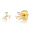 Gold Triple Earrings