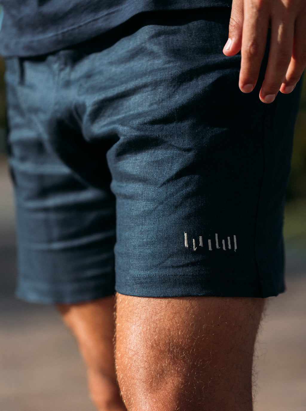 Pantalones cortos de lino para hombre