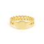 Cuban Link Gold Circle Ring