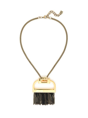 
            
                Load image into Gallery viewer, Gold Pendant Fringes Necklace
            
        