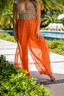 Orange Shimmer Sheet Pant