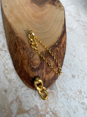 Mini Chains Gold Earrings