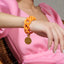 Pulsera Cadena Plana Naranja Claro