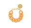 Pulsera Cadena Plana Naranja Claro