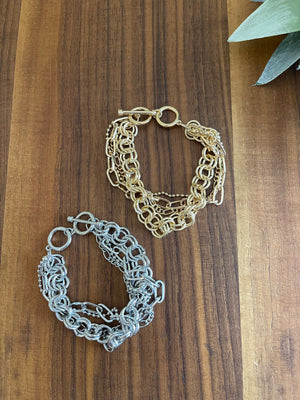 Layered Chains Bracelet